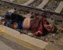 Final moments of life after collision with train