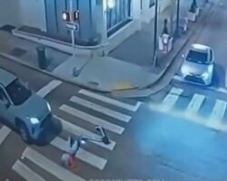 Girl is run over after falling off electric scooter