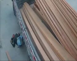 Guy broke his neck falling from back of truck