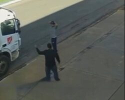 Guy gunned down in front of his workplace