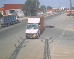 Motorcycle collides with box van, claiming 2 lives