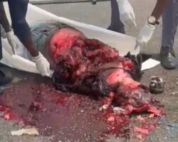 Traffic accident turned him into pile of ground meat
