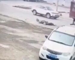Truck crushes two Chinese women on moped