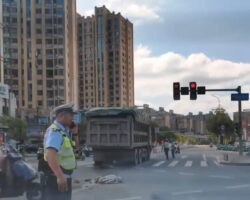 Truck runs over and kills man riding moped