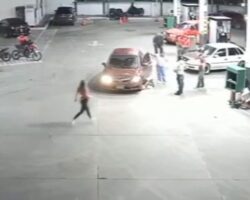 Woman fatally run over at gas station