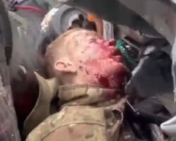 Car full of soldiers collided head-on with truck
