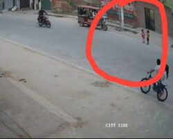 Child struck by speeding motorcyclist