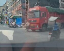 Cyclist struck and killed by truck