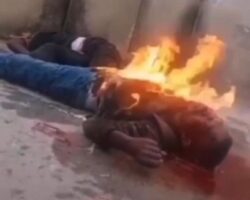 Fiery punishment for alleged child rapist