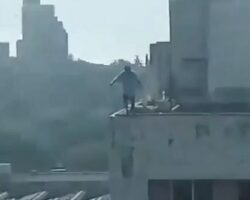Guy jumps from roof of 15-story building