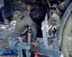 Man dies in two-truck collision