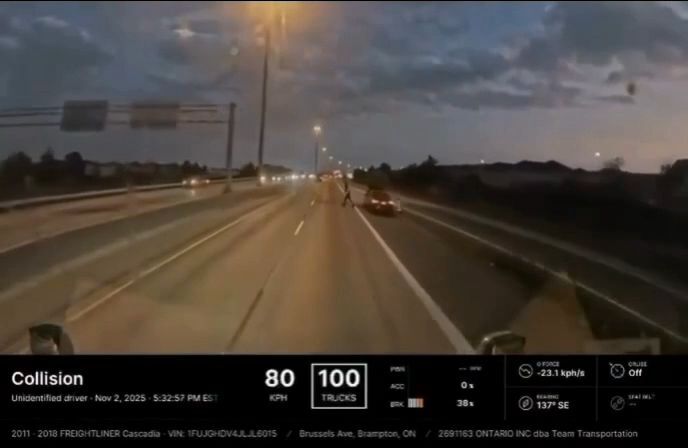 Man throws himself in front of speeding truck • GoreCenter