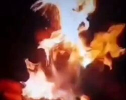 Mexican cartel sicarios set their captive on fire