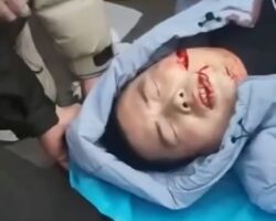 Two Chinese men stabbed during argument with lunatic