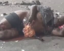 Two critically injured after car explosion at gas station