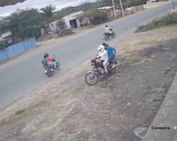 Two motorcyclists unexpectedly hit by car