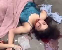 Woman slowly dying on sidewalk after being thrown out window