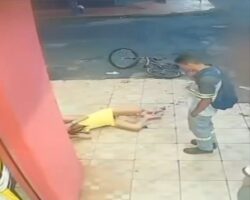 Aggressive dude beats and shoots pregnant woman