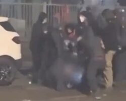 Cop beaten by ANTIFA protesters