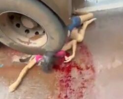 Deadly collision of two heavy trucks