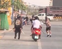 Dude paid price for interrupting gang activities in Thailand