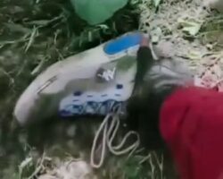 Motorcyclist lost piece of his leg in accident