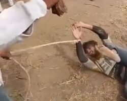 Publicly whipped for insulting village authorities