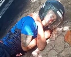 Robber shot and seriously injured by off-duty police officer