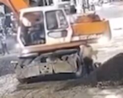 Rotating excavator severed worker’s head