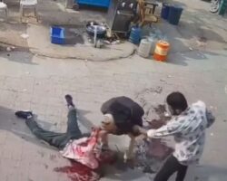 Stabbed to death in front of CCTV