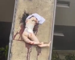 Aftermath of woman’s suicide jump