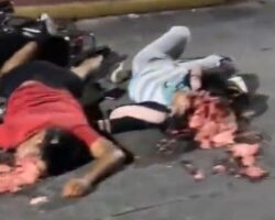 Brains of couple spilled out on asphalt after collision with truck