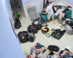 Brutally beaten by her husband in front of their daughter