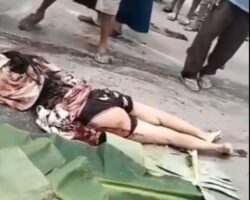 Collision between motorcycle and tanker truck claimed two lives