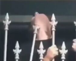 Dude impaled his neck on gate