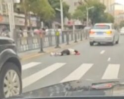 Heavily drunk woman gets run over