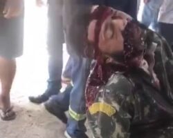 Immediate aftermath of hitman’s attack