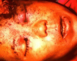 Shot dead in her sleep with hunting rifle