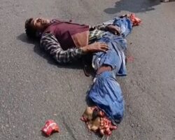 Brutal aftermath of traffic accident in Bangladesh
