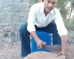 Dude chops off his finger with machete