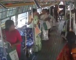 Elderly woman fell out of moving bus