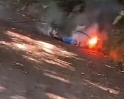 Electrocuted to death by fallen high-voltage cable