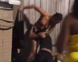 Harsh female fight in slum