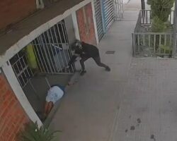 Hitman attack in front of butcher shop