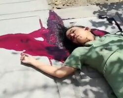 Murdered by hitman in front of her house