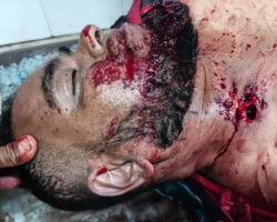 Shot dead in front of his daughter