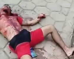 Stabbed to death in public area