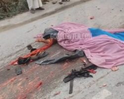 Three people on motorcycle were crushed by truck