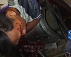 Trapped under truck after traffic accident