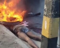 Two African thieves burned alive